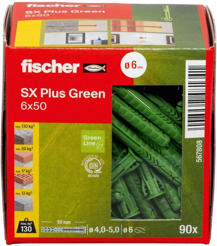 Fischer Deutschl. Dübel SX Plus SX Plus Green 6x50