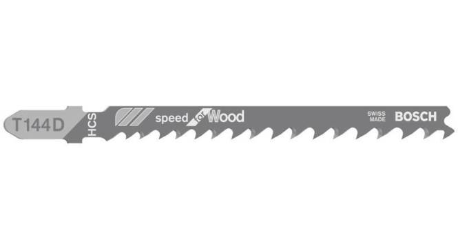 Bosch Stichsägeblatt T144D 2608630040 1VE = 5Stk Speed f.Wood Install.Baumaterial Werkzeug