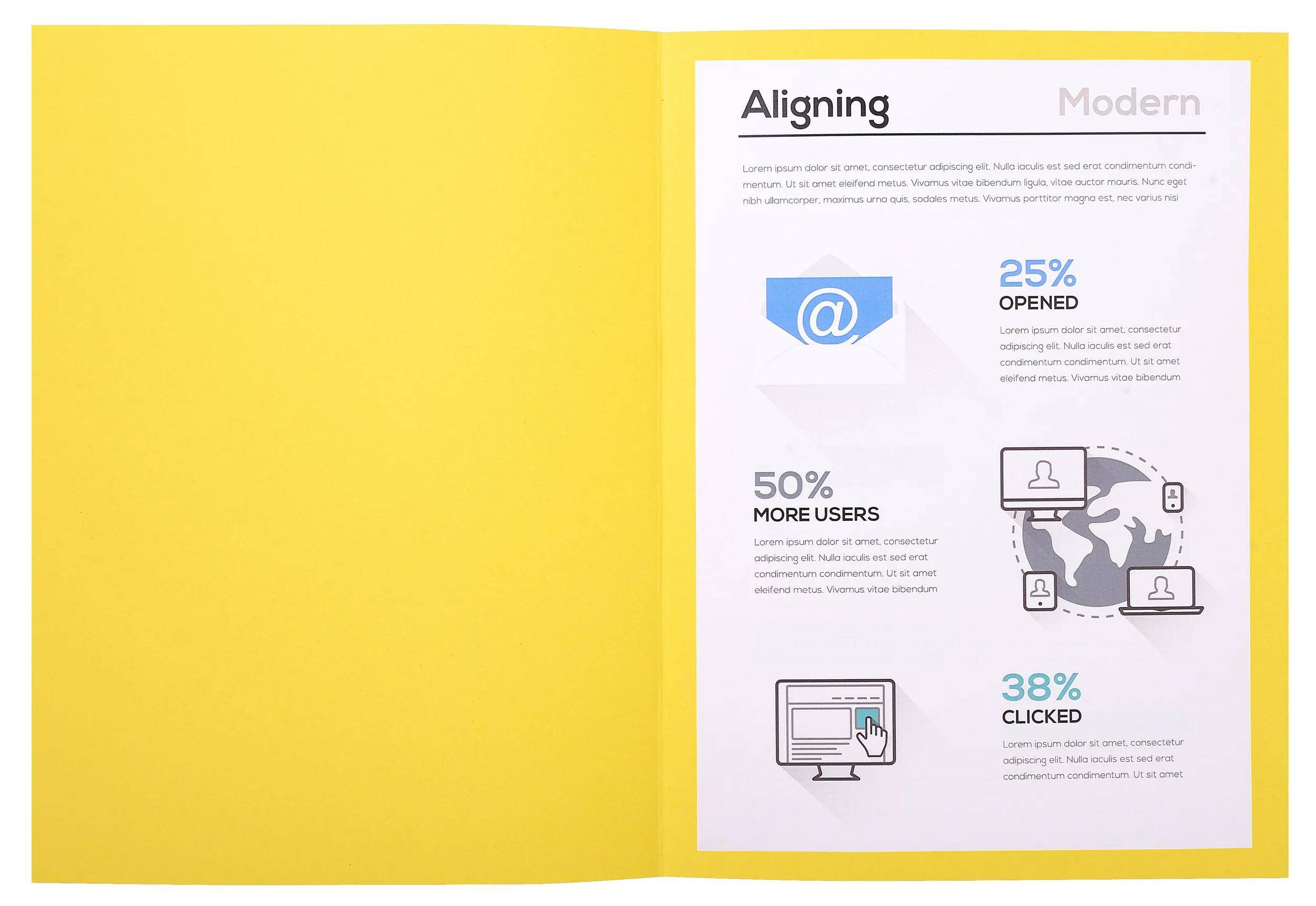 Exacompta 5x 100er Aktendeckel Recycling 24x32cm - Gelb - 420005E