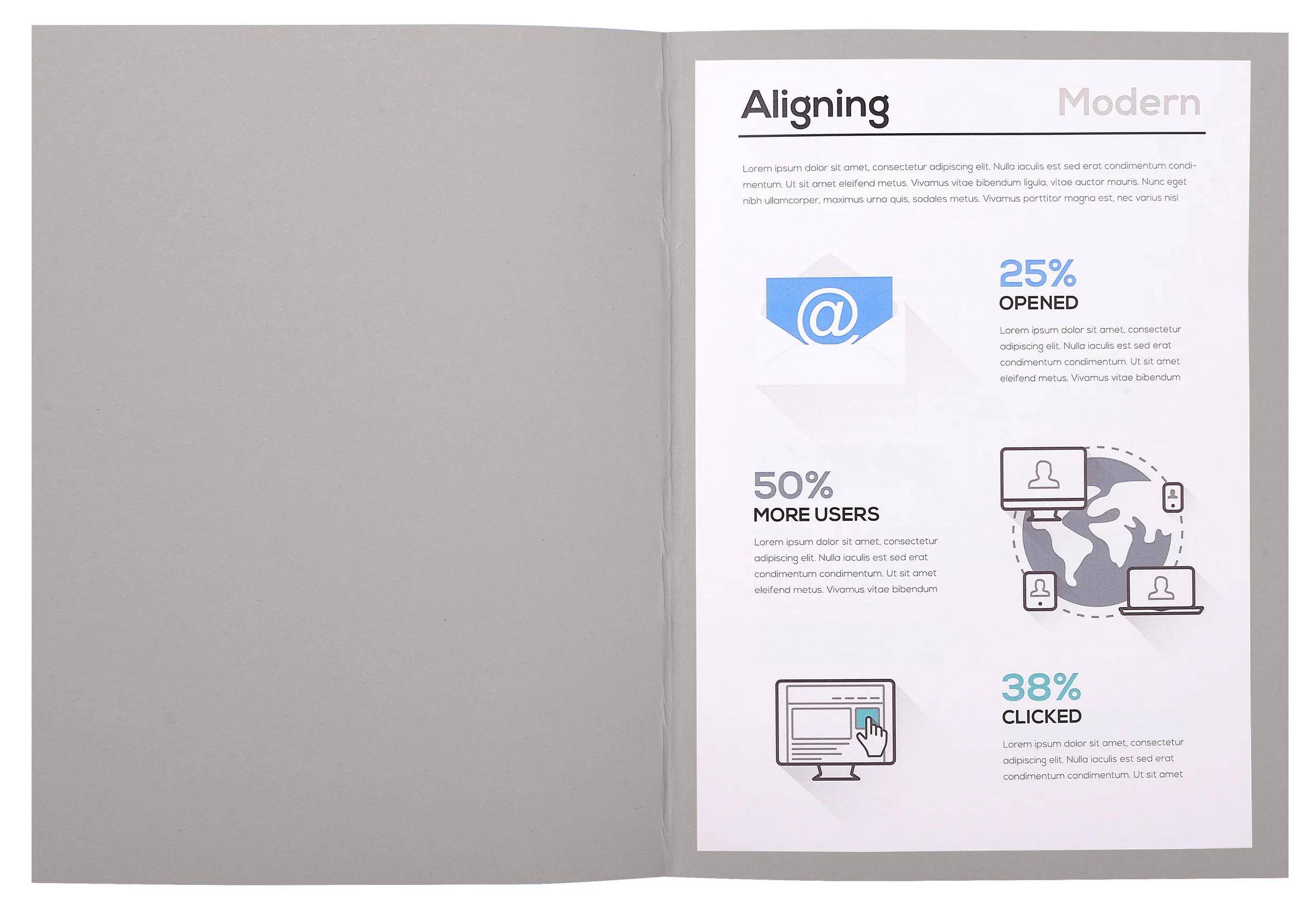 Exacompta 5x 100er Aktendeckel Recycling 24x32cm - Grau - 420009E