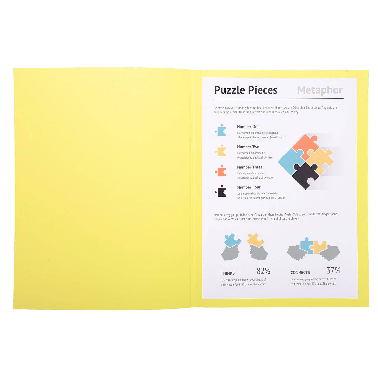 Exacompta 5x 100er Pack Aktendeckel A4 24x32cm 5-farben - Kanariengelb - 330005E