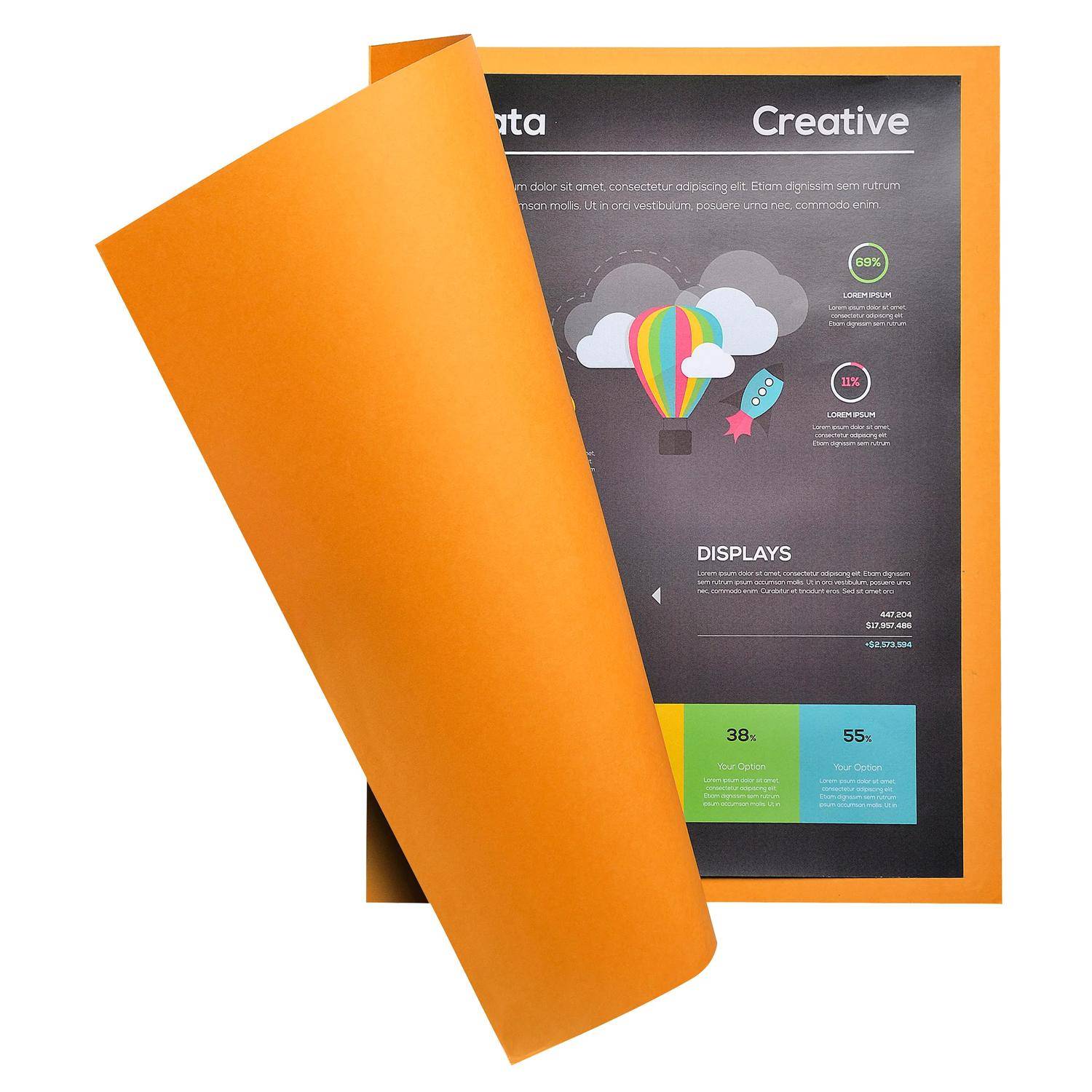 Exacompta 100er Packung Aktendeckel ROCK''S 210 24x32cm - Ocker - 210026E