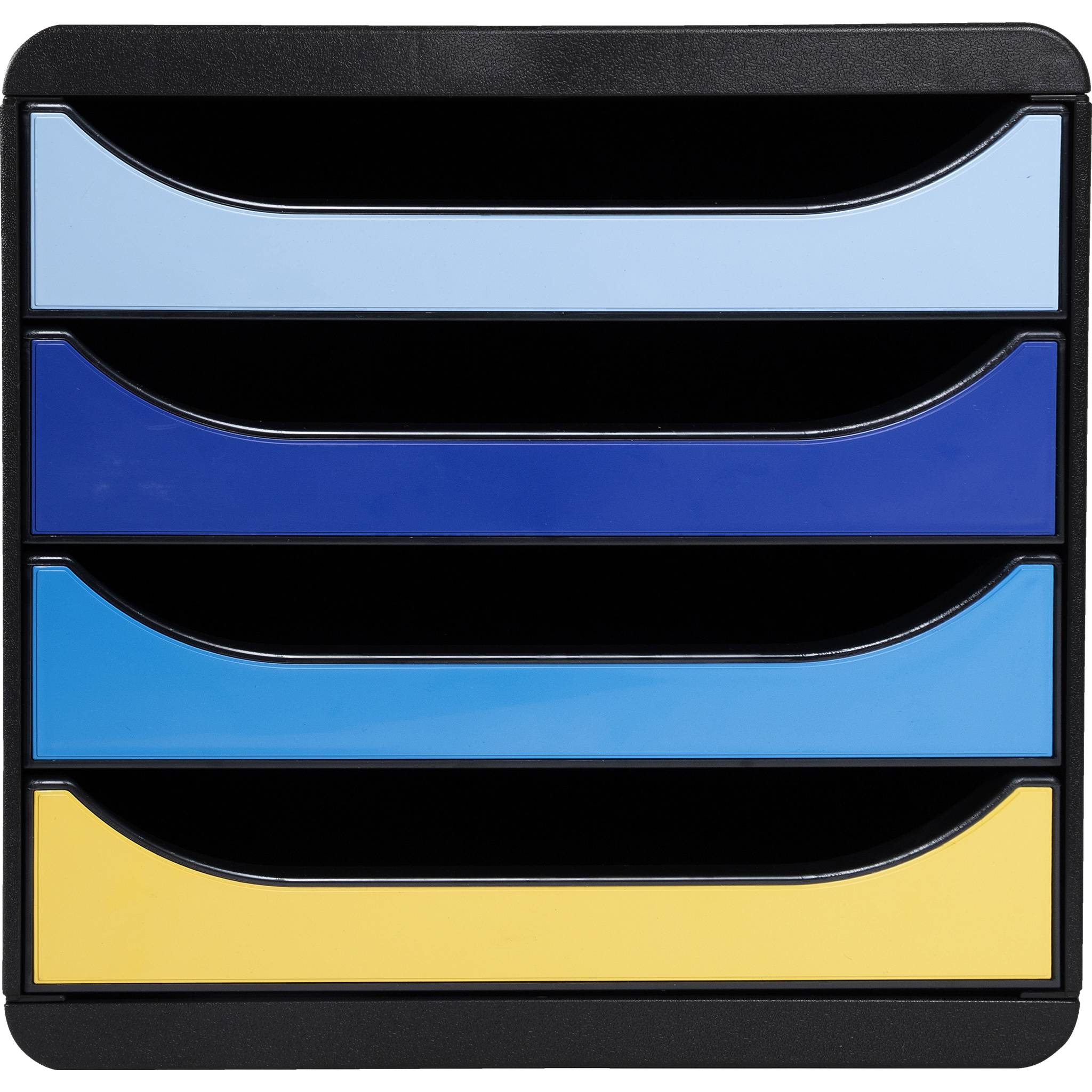 Exacompta Schubladenbox Big Box Plus 4 offene Schubladen sortiert 3104202D