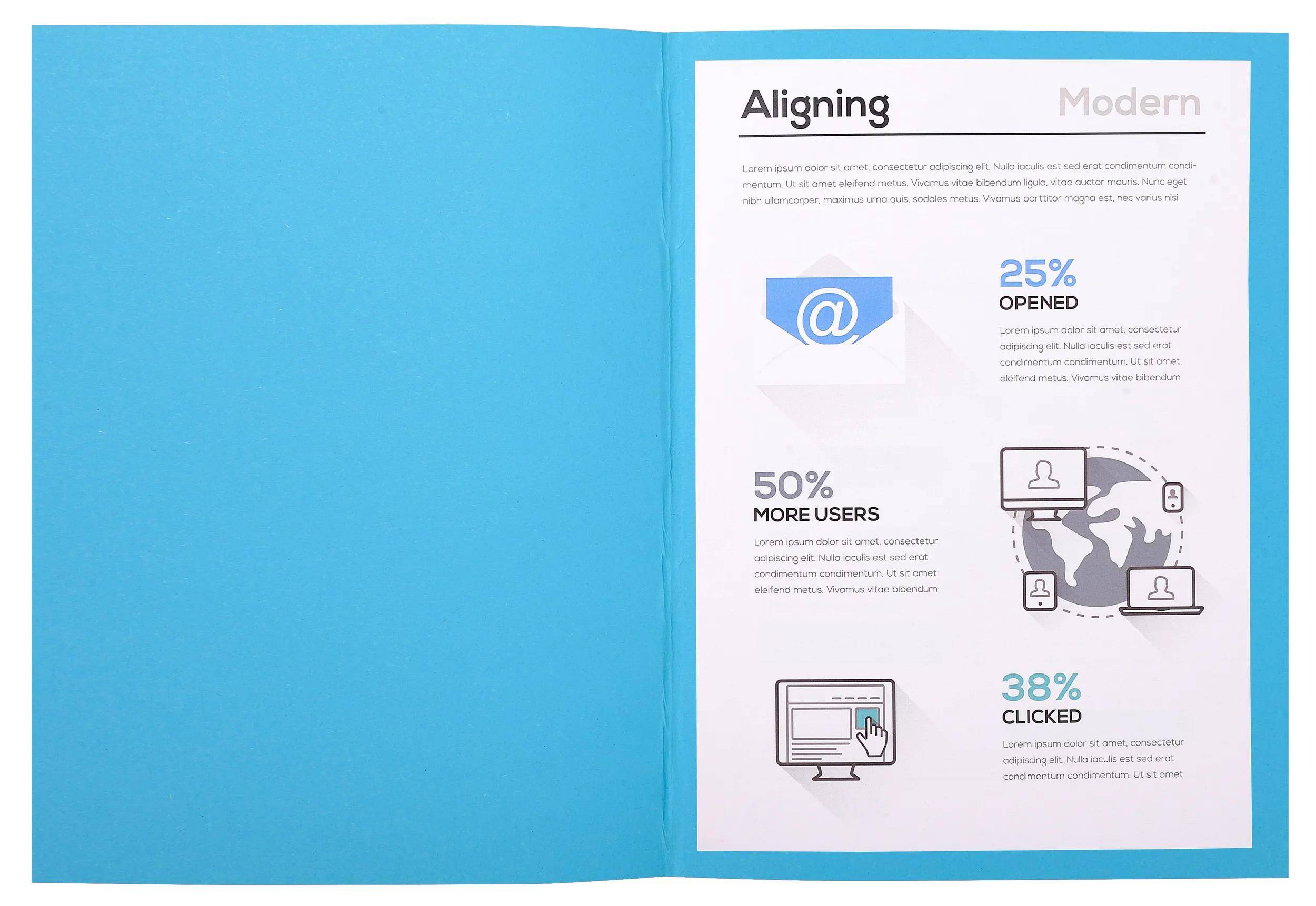 Exacompta 5x 100er Aktendeckel Recycling 24x32cm - Intensivblau - 420010E