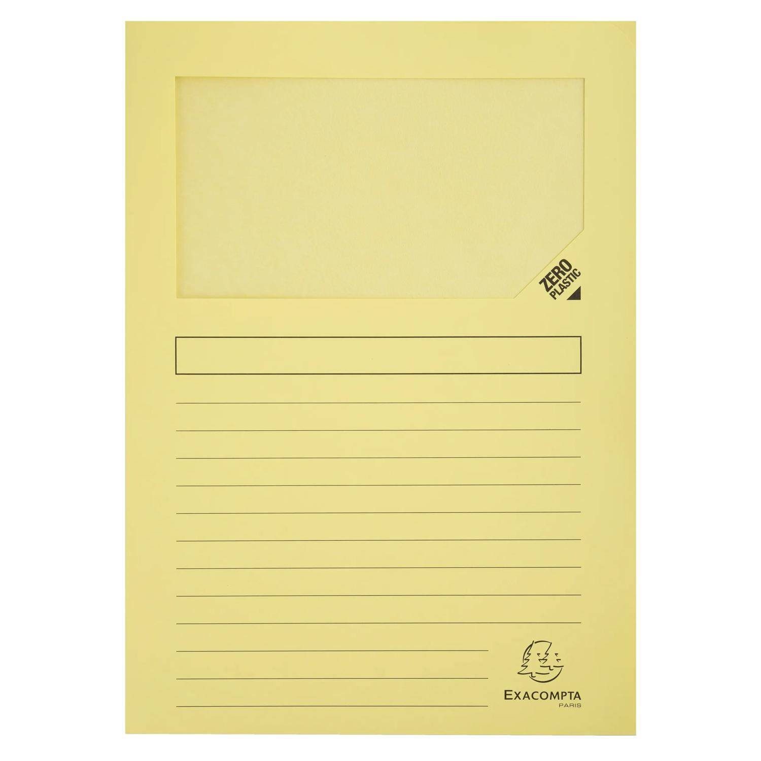 Exacompta 8x Pack 50 dehnbaren Fenstermappen, A4, plastikfrei, sortiert, 50550E