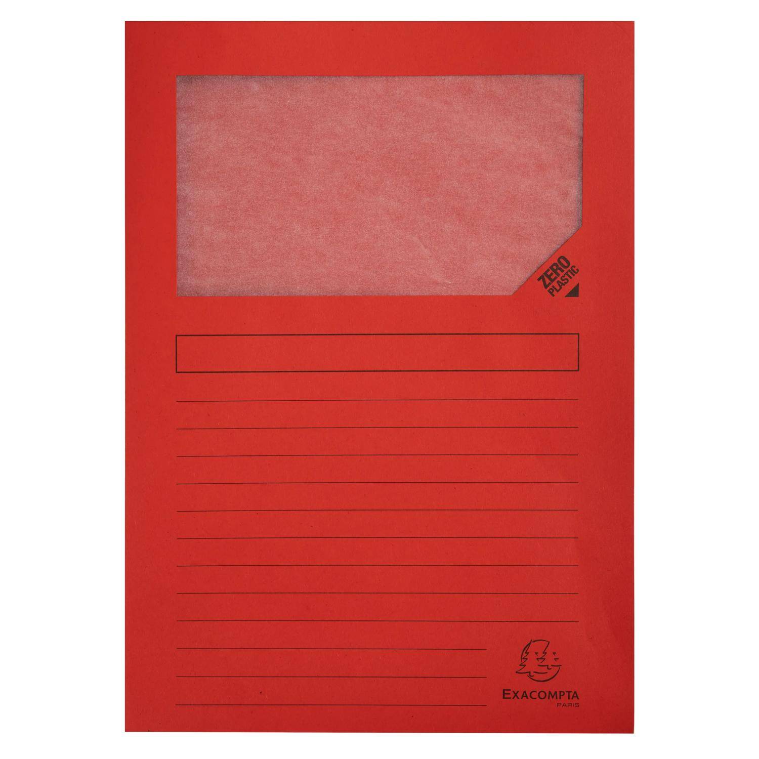 Exacompta 8x Pack 50 dehnbaren Fenstermappen, A4, plastikfrei, sortiert, 50550E