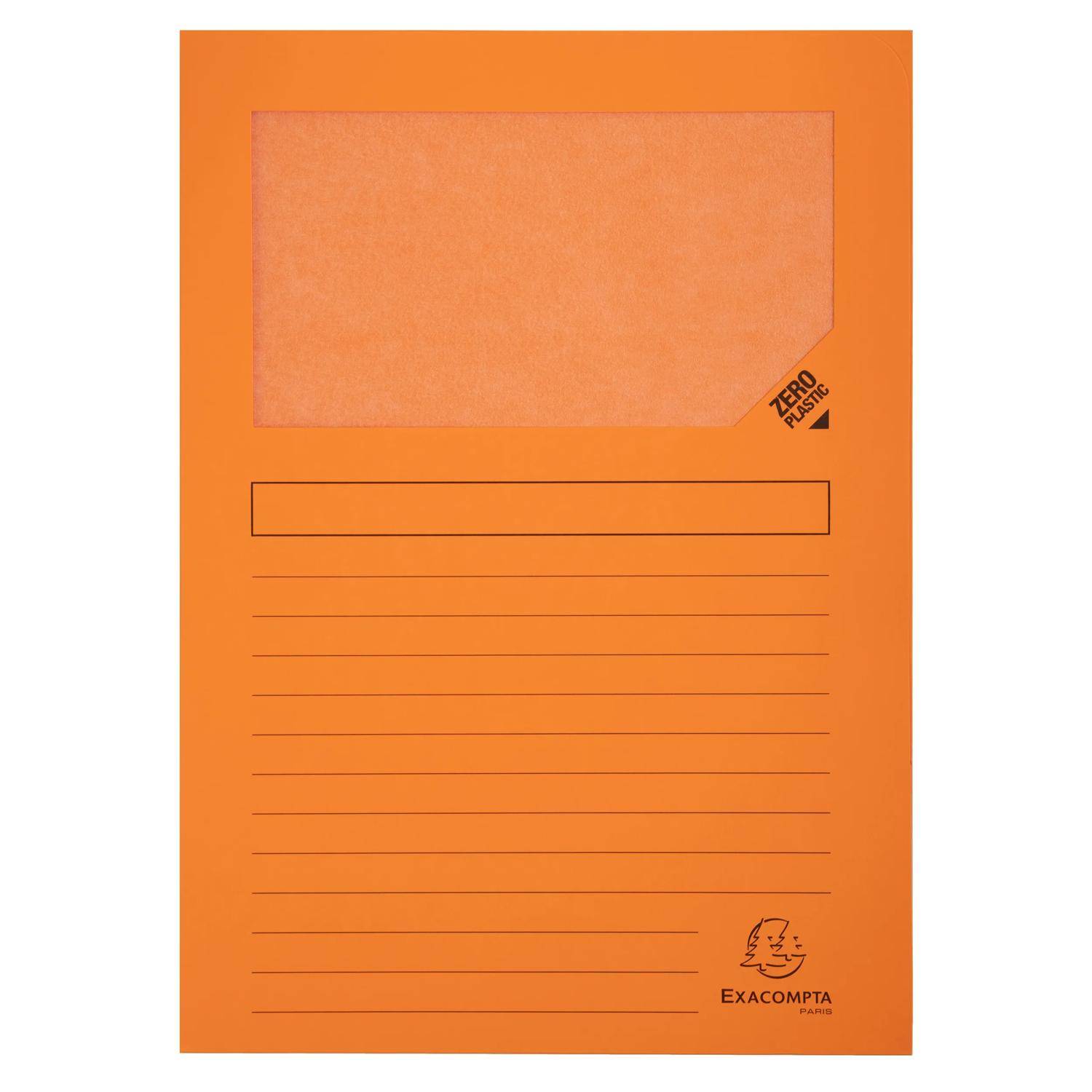 Exacompta 8x Pack 50 dehnbaren Fenstermappen, A4, plastikfrei, sortiert, 50550E
