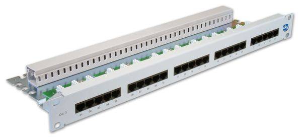 OmniFix Panel 25-Port 1HE Kat.3 RAL7035