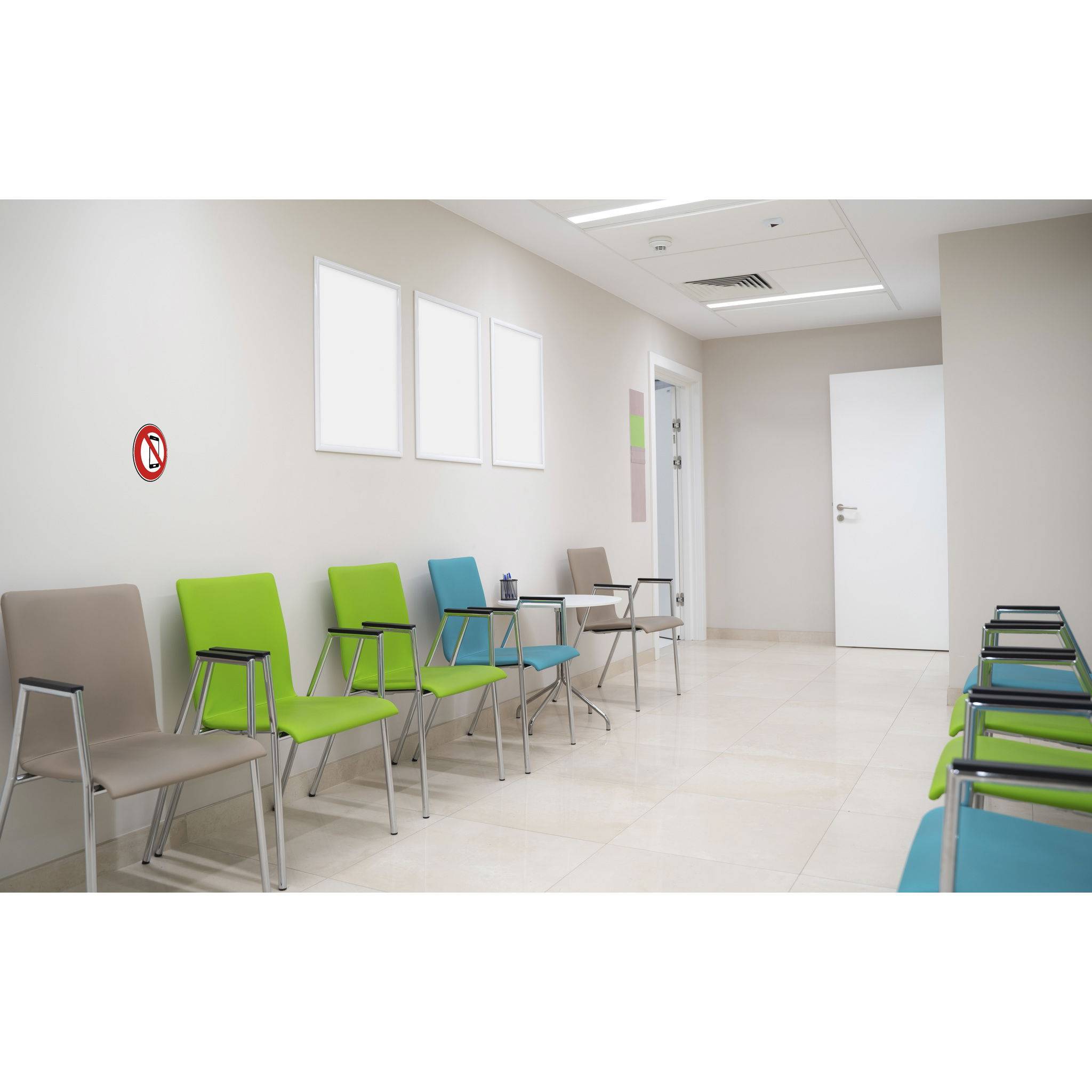 Exacompta Hinweisschild Handyverbot PVC selbstklebend 10 cm Rot 67014E