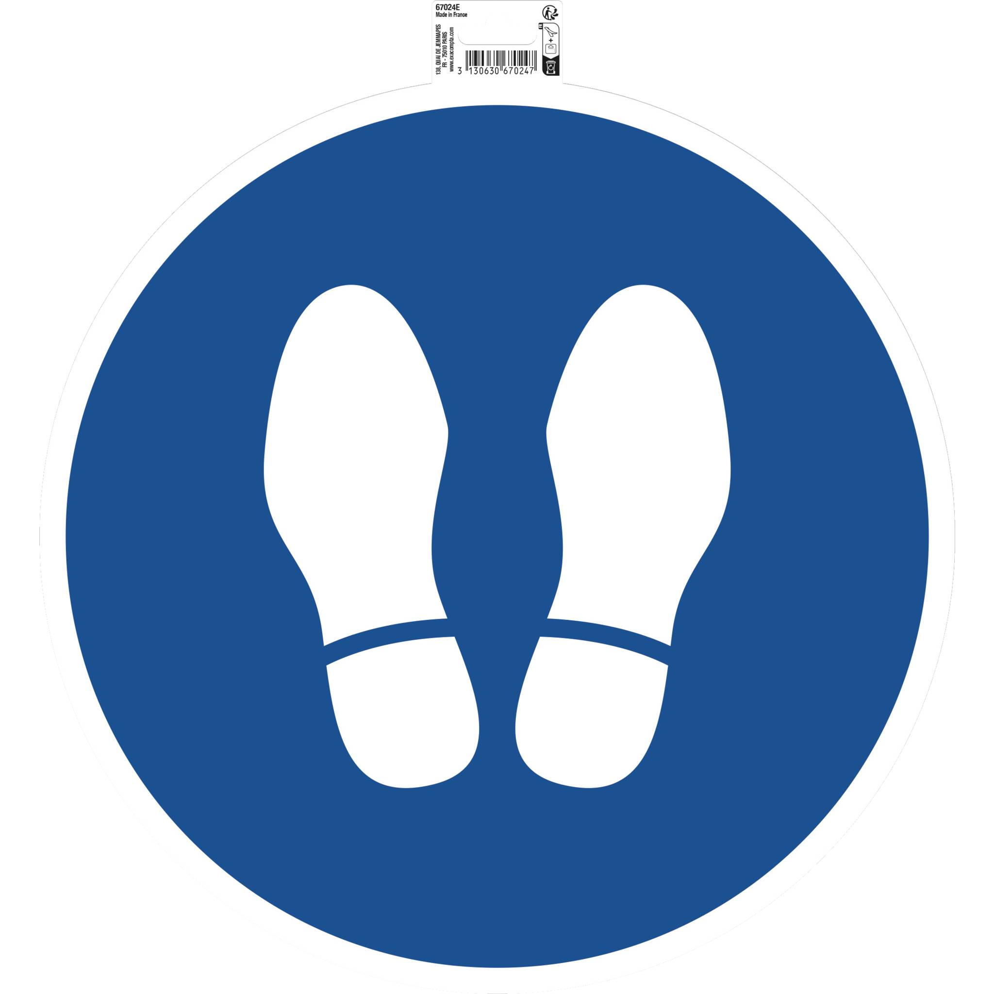 Exacompta Hinweisschild Halt PVC selbstklebend rutschfest 35 cm Blau 67024E