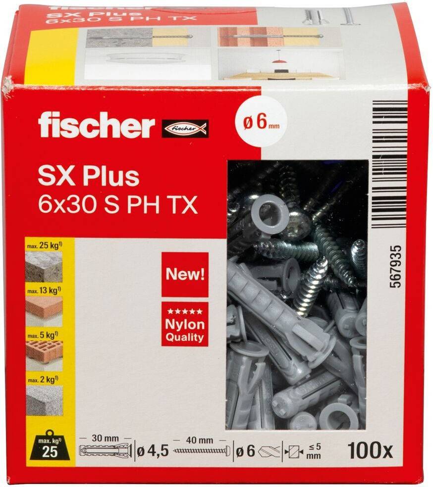 Fischer Deutschl. Dübel SX Plus SXPlus6x30SPHTX