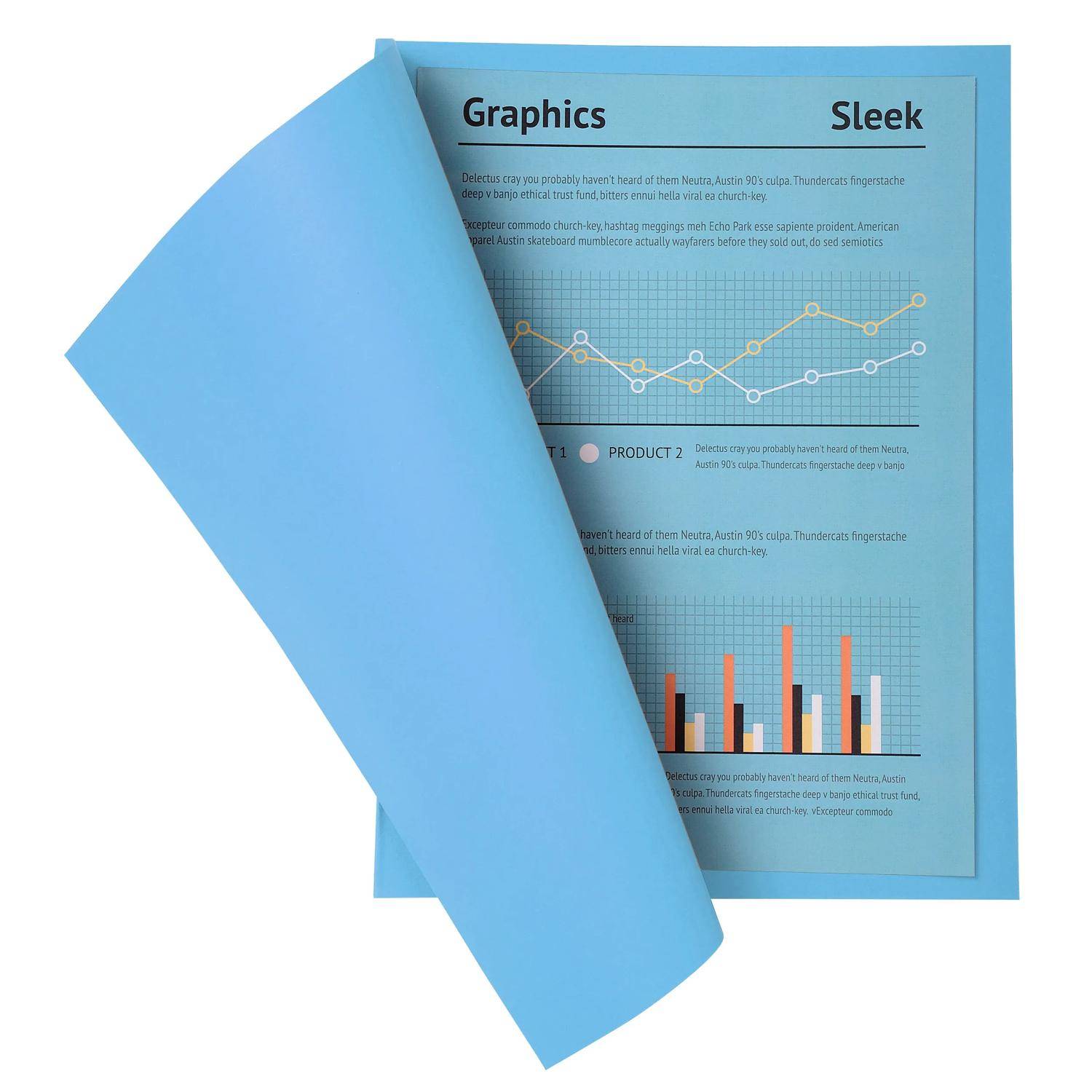 Exacompta 5x 100er Pack Aktendeckel A4 24x32cm 5-farben - Intensivblau - 330010E