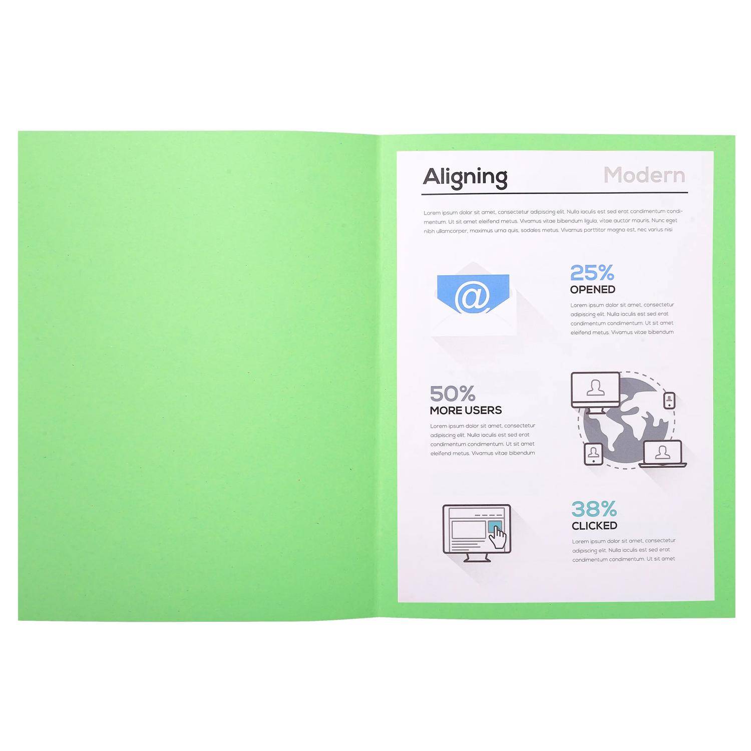 Exacompta 10x 50er Packung Aktendeckel FOREVER® 170 Grün Intensivgrün - 420213E