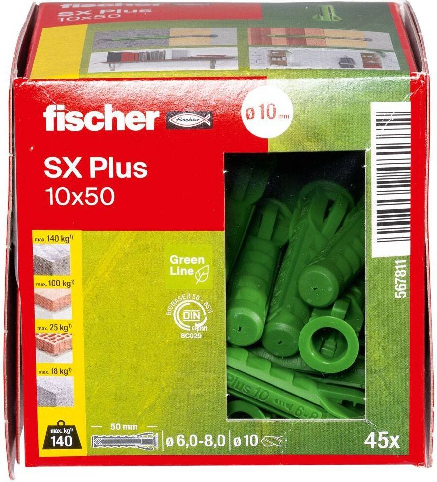 Fischer Deutschl. Dübel SX Plus SX Plus Green 10x50
