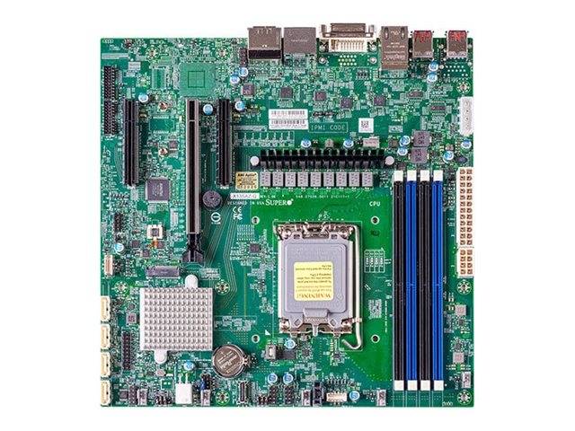 SUPERMICRO X13SAZ-Q - Motherboard - micro ATX - LGA1700-Sockel - Q670E Chipsatz - USB 3.2 Gen 1, USB 3.2 Gen 2 - 2 x 2.5