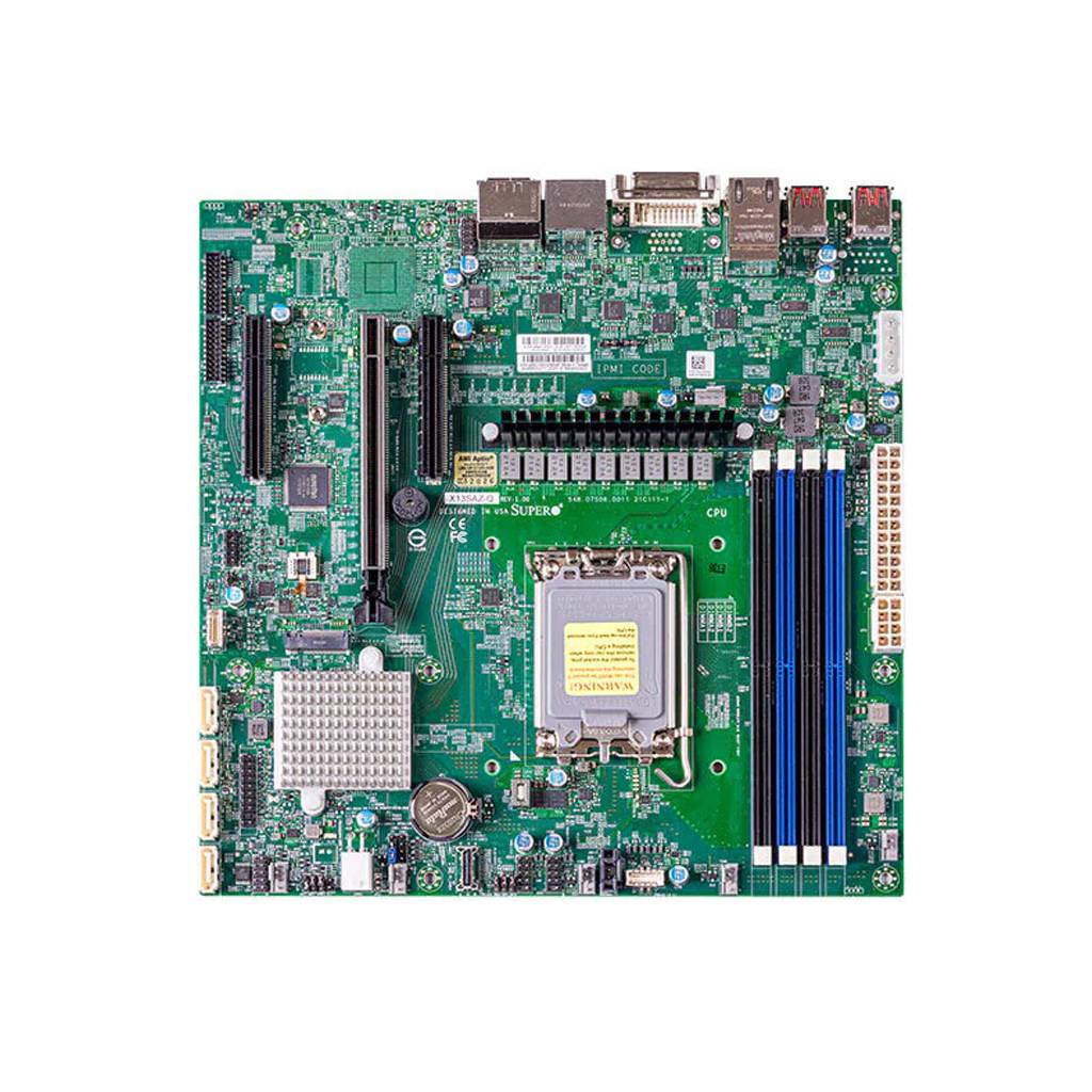 SUPERMICRO X13SAZ-Q - Motherboard - micro ATX - LGA1700-Sockel - Q670E Chipsatz - USB 3.2 Gen 1, USB 3.2 Gen 2 - 2 x 2.5