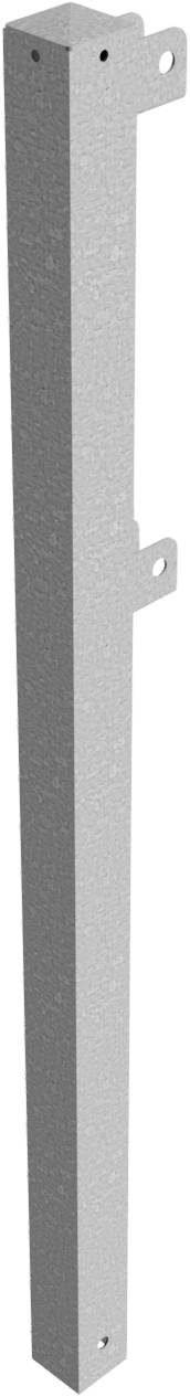 Schake 4270 Schutzgeländer Stahlrohr 70 x70 mm Standpfosten<br><br>zum Einbetonieren Endpfosten für Ober- und Knieholm feuerverzinkt