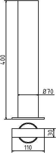 Schake 460_10 Bodenhülse für Ø 60 / Ø 76 mm Pfosten Ø 60 mm für Absperrpfosten ohne Verschluss