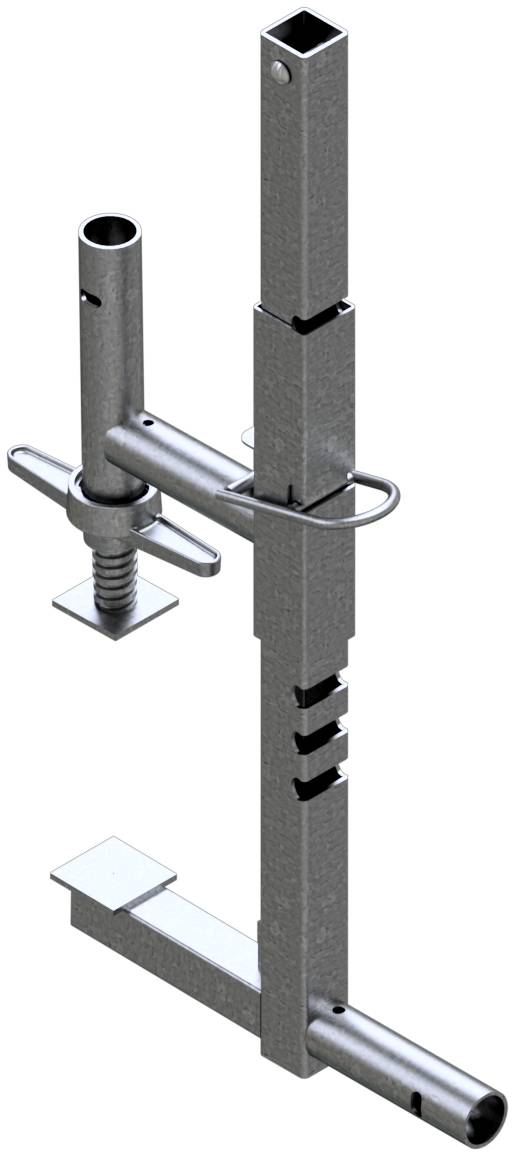 Schake 11191 SET mit 1 Multisicherungszwinge und -geländerpfosten Einzelteil:<br><br>Multi-Sicherungszwinge