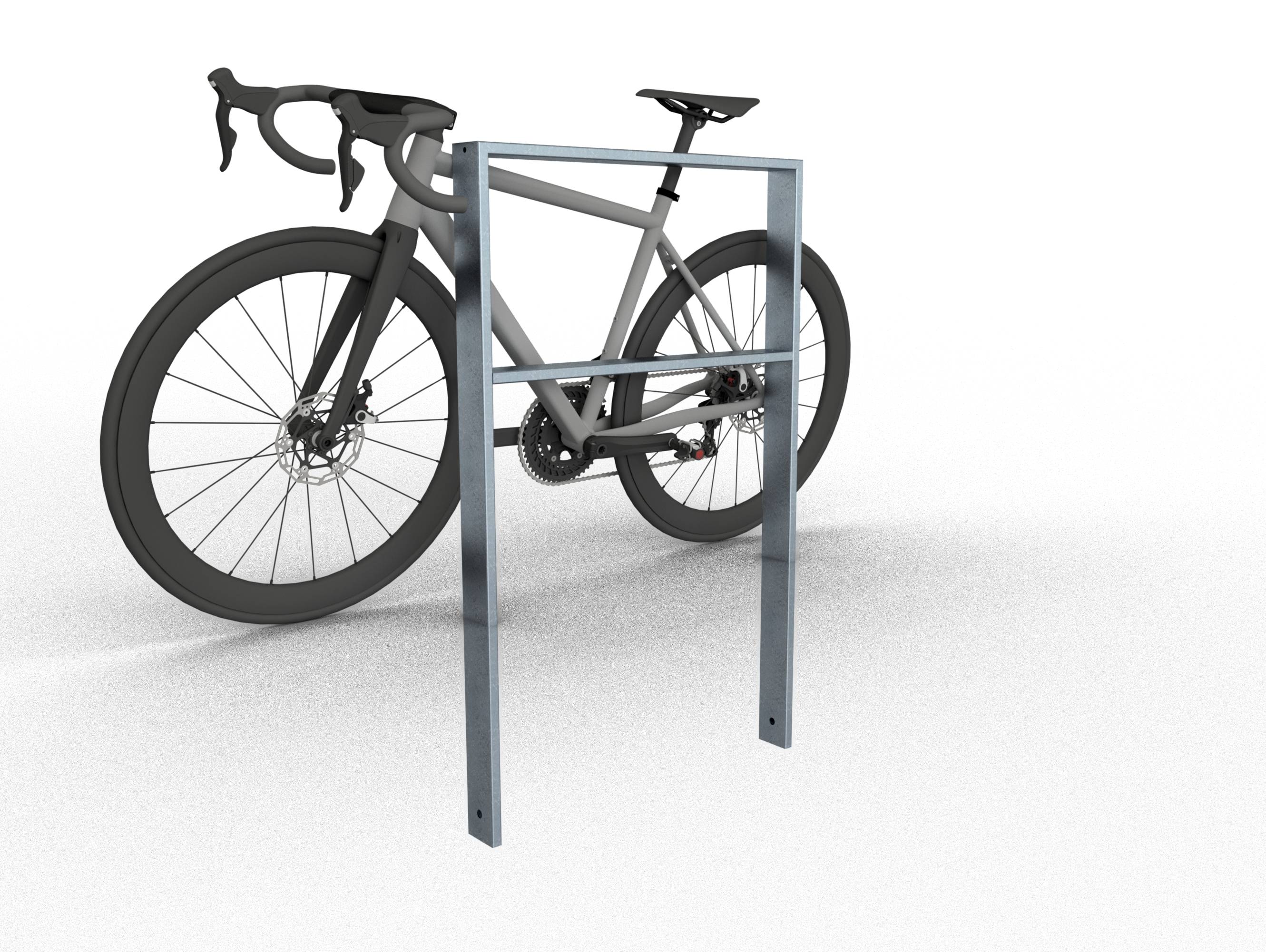 Schake 459_075 Ahnlehnbügel aus Stahlrohr 80 x 20 mm mit Querholm Gesamtbreite: 750 mm feuerverzinkt