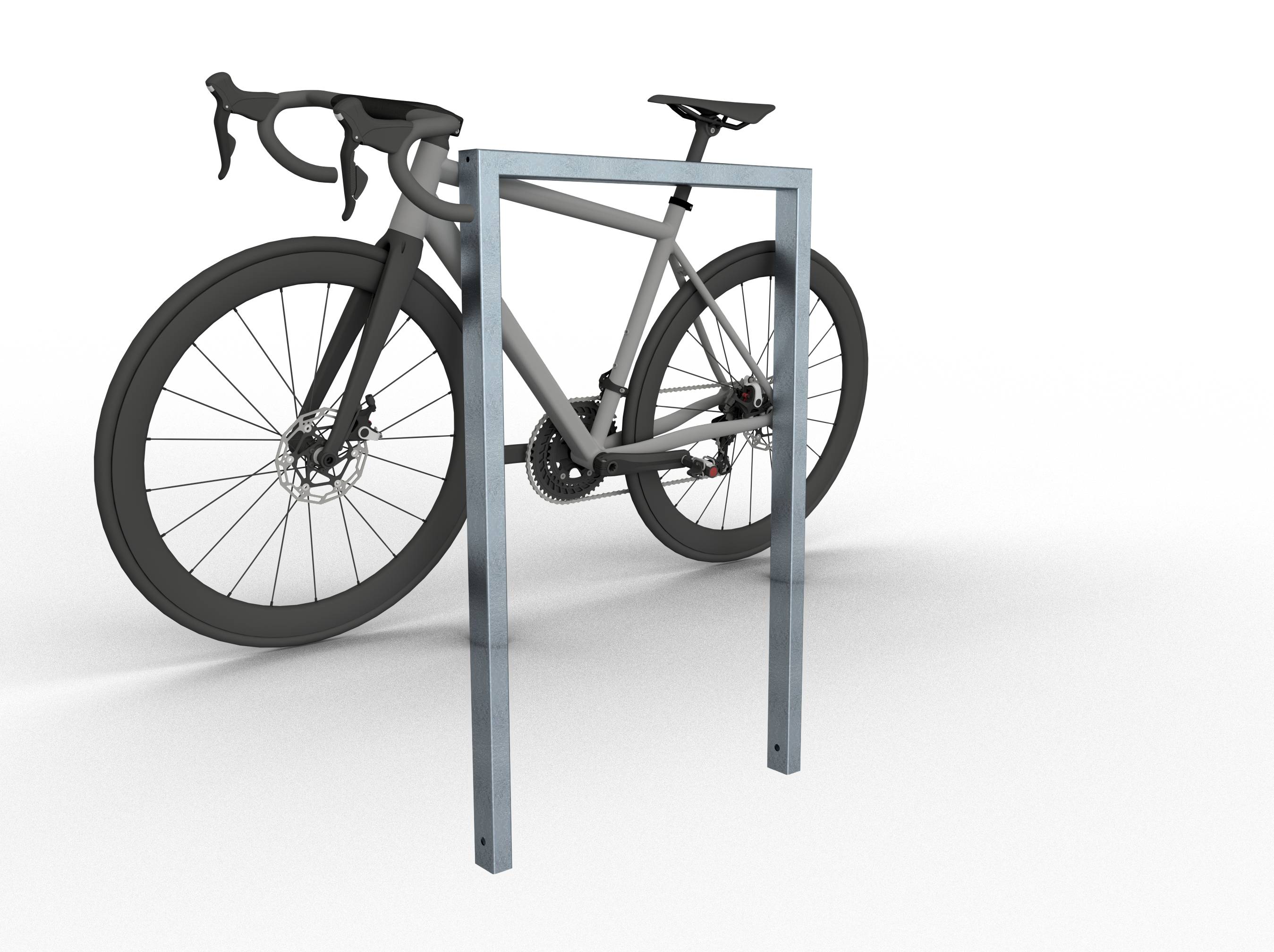 Schake 456_075 Anlehnbügel aus Stahlrohr 60 x 40 mm ohne Querholm Gesamtbreite: 750 mm feuerverzinkt