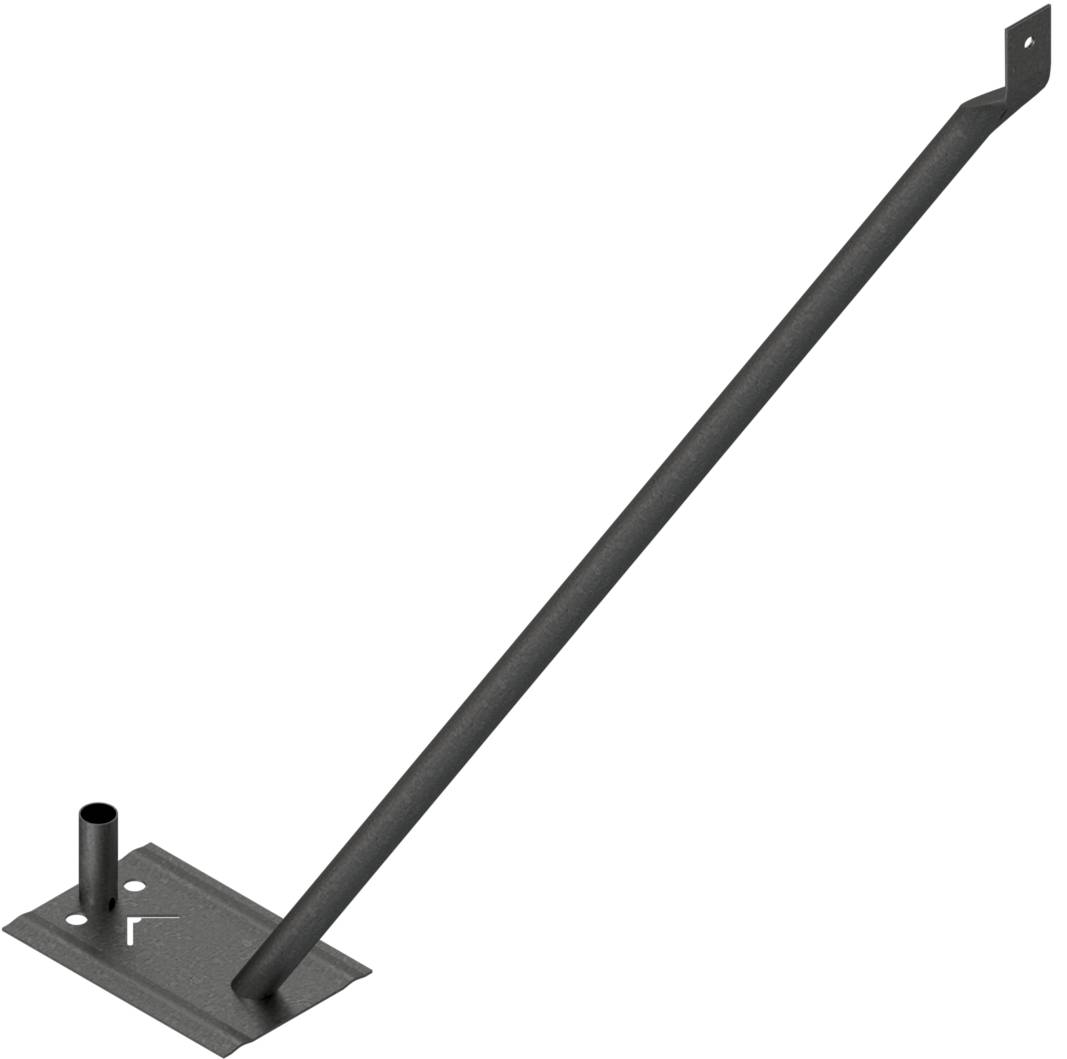 Schake 3B1542 Mobilzaun-Stützstrebe mit Rohrstutzen verzinkt ohne Schelle ohne Erdnagel