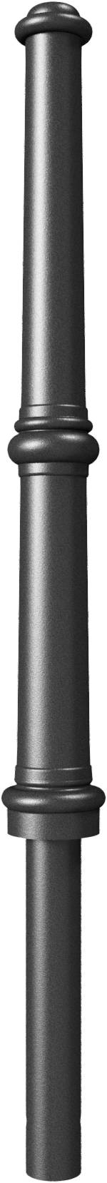 Schake 490B Alu-Stilpfosten Serie 490B ortsfest, zum Einbetonieren<br><br>mit Erdanker, Gesamtlänge ca. 1300 mm ohne Öse