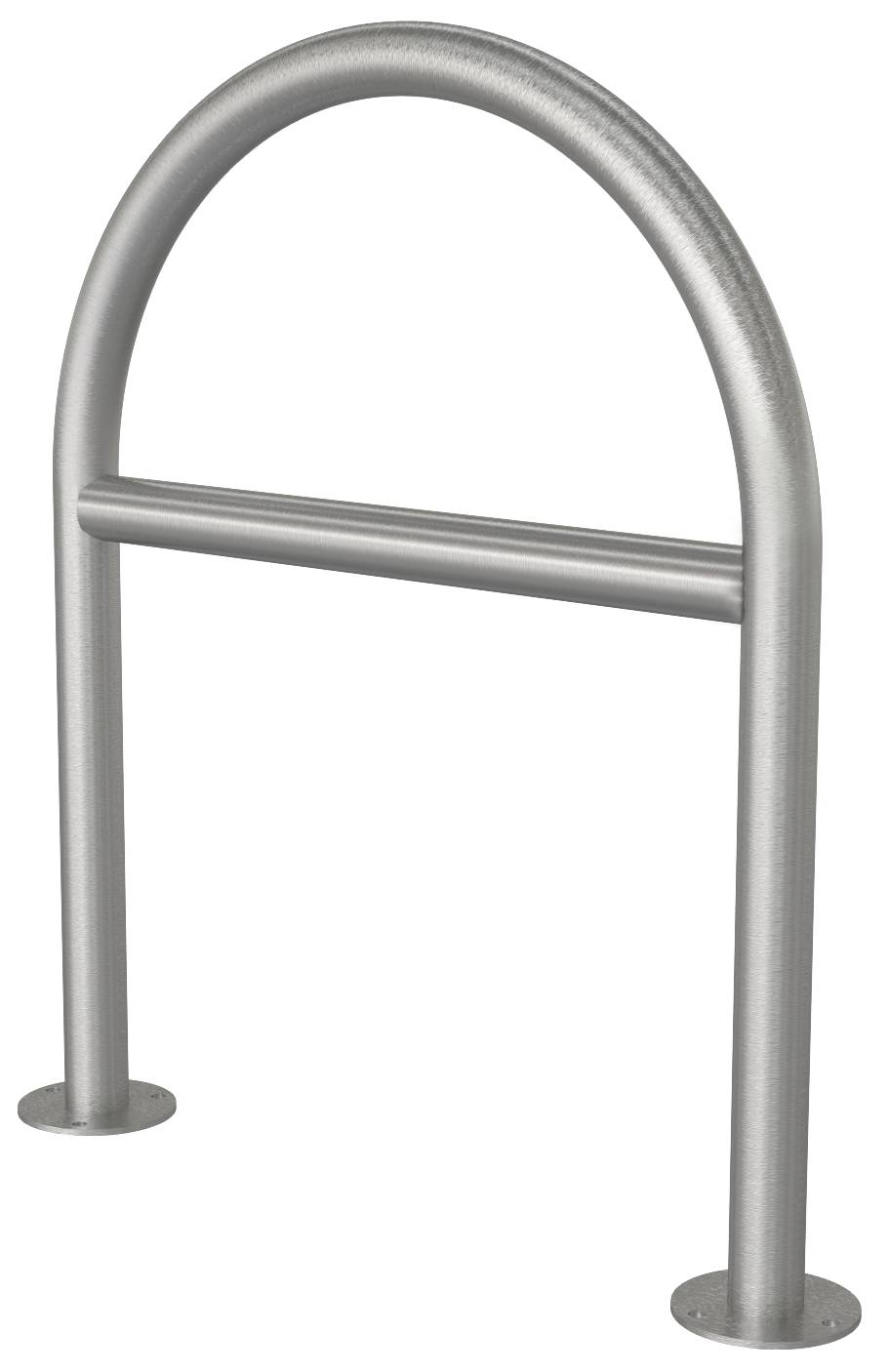 Eine polierte Metallgriffstange gegen einen schwarzen Hintergrund, häufig zur Sicherheitsunterstützung in Badezimmern oder in der Nähe von Treppen verwendet.