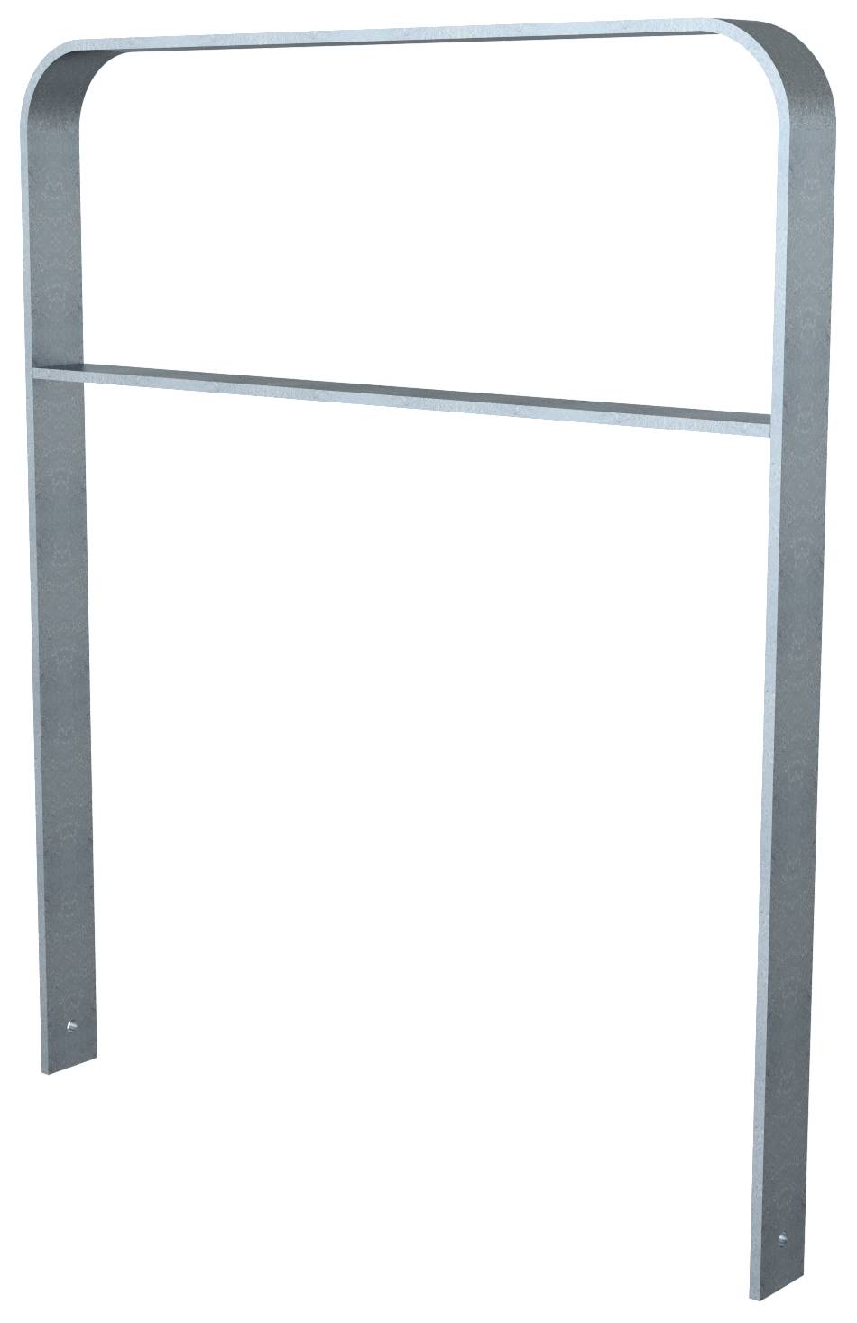 Schake 4053_100 Anlehnbügel aus Flachstahl 80 x 12 mm in gebogener Ausführung mit Querholm Gesamtbreite: 1000 mm feuerve