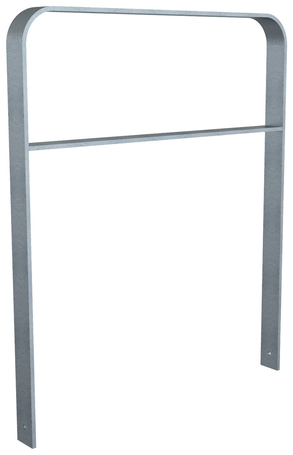 Schake 4053_100 Anlehnbügel aus Flachstahl 80 x 12 mm in gebogener Ausführung mit Querholm Gesamtbreite: 1000 mm feuerve