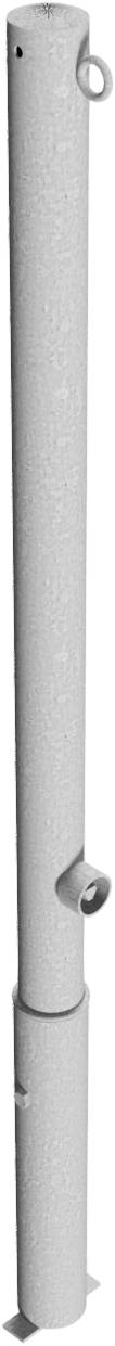 Schake 460F/1 Absperrpfosten Stahlrohr Ø 60 x 2,5 mm herausnehmbar mit Dreikantverschluss feuerverzinkt mit 1 Öse
