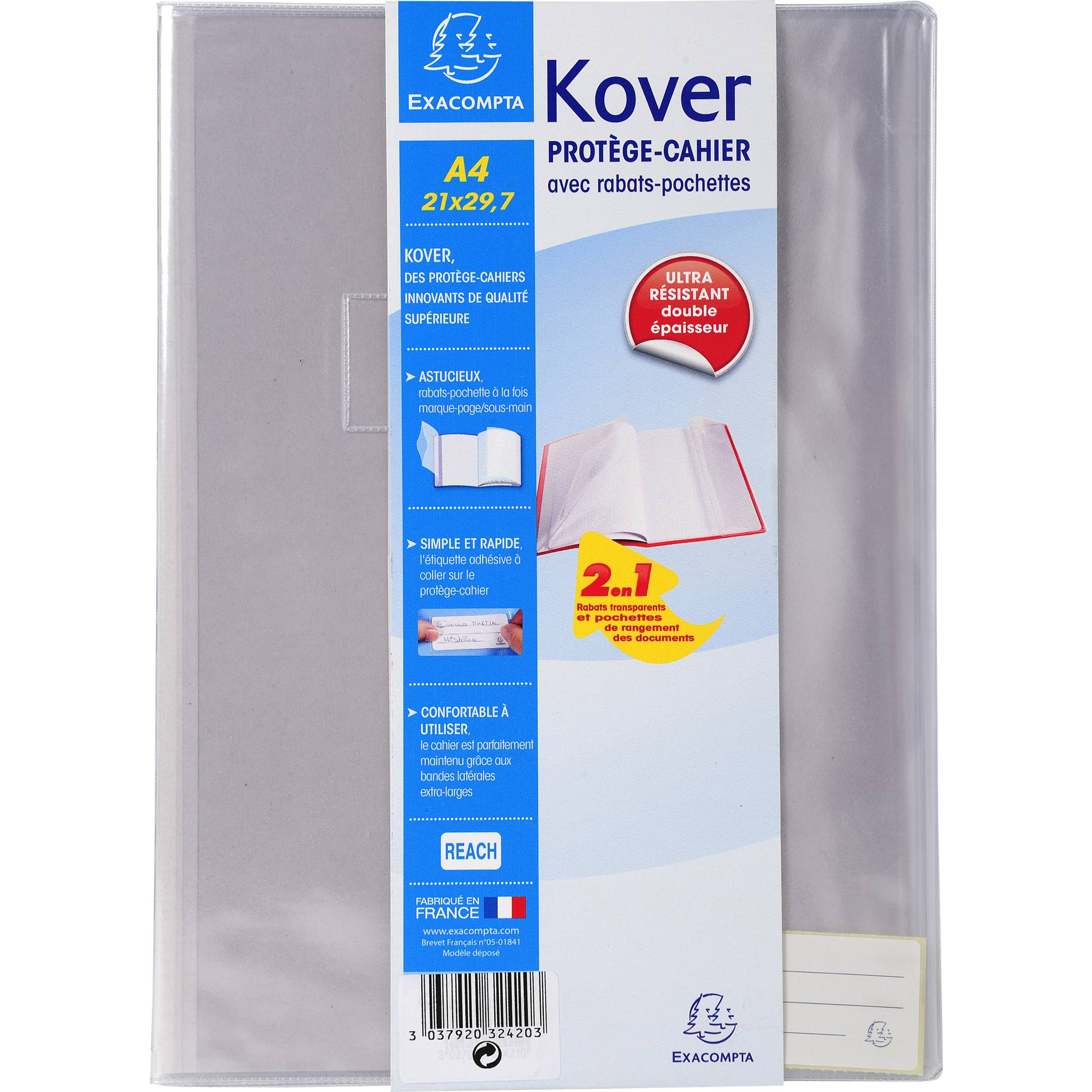 Exacompta 60x Heftumschläge extra starkem PVC transluszent A4 Transparent 32420E
