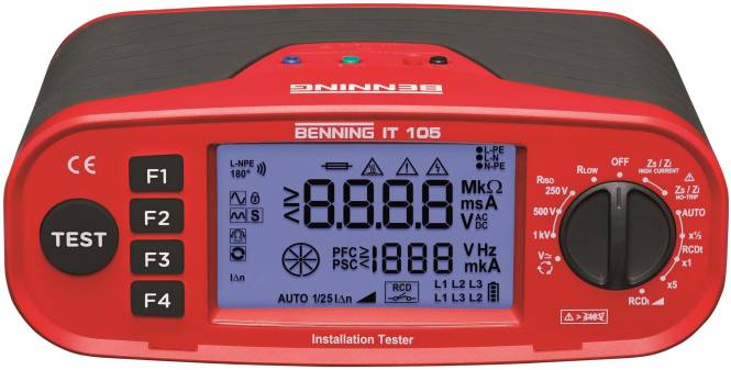 BENNI Installationsprüfgerät IT105 VDE0100 044105 Install.Baumaterial Werkzeug Messgeräte