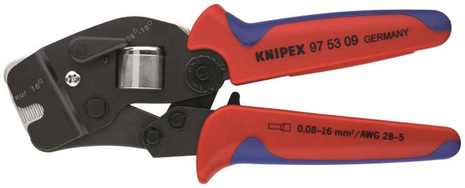 Knipex Crimpzange 190mm 975309 Aderendhülsen 0,08-10/16mm² AWG:28-6 Install.Baumaterial Werkzeug