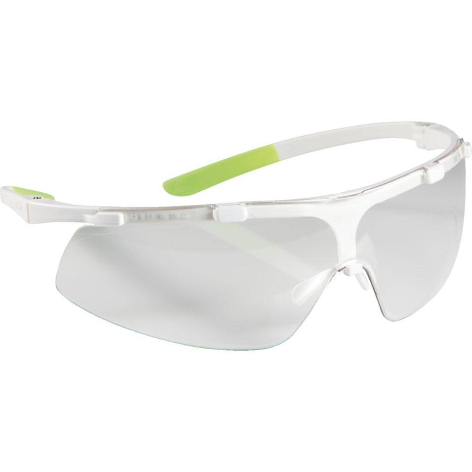 uvex Bügelbrille super fit 9178.315, weiß/limette, PC-Scheibe, excellence, 21g