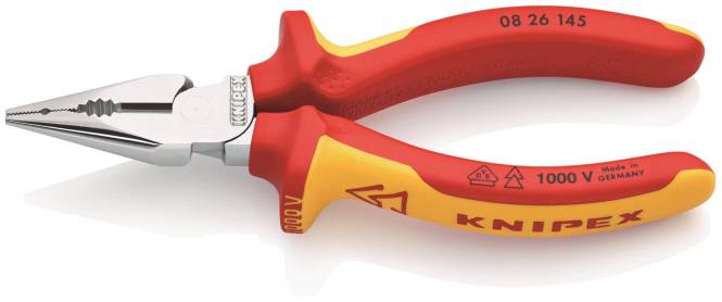 Knipex VDE-Spitzkombizange 145mm 826145 Install.Baumaterial Werkzeug Messgeräte