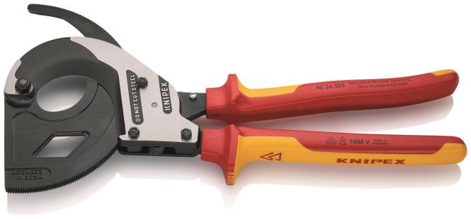 Knipex VDE-Kabelschneider 320mm 9536320 mit Ratsche 60Ã˜mm/600qmm Install.Baumaterial Werkzeug