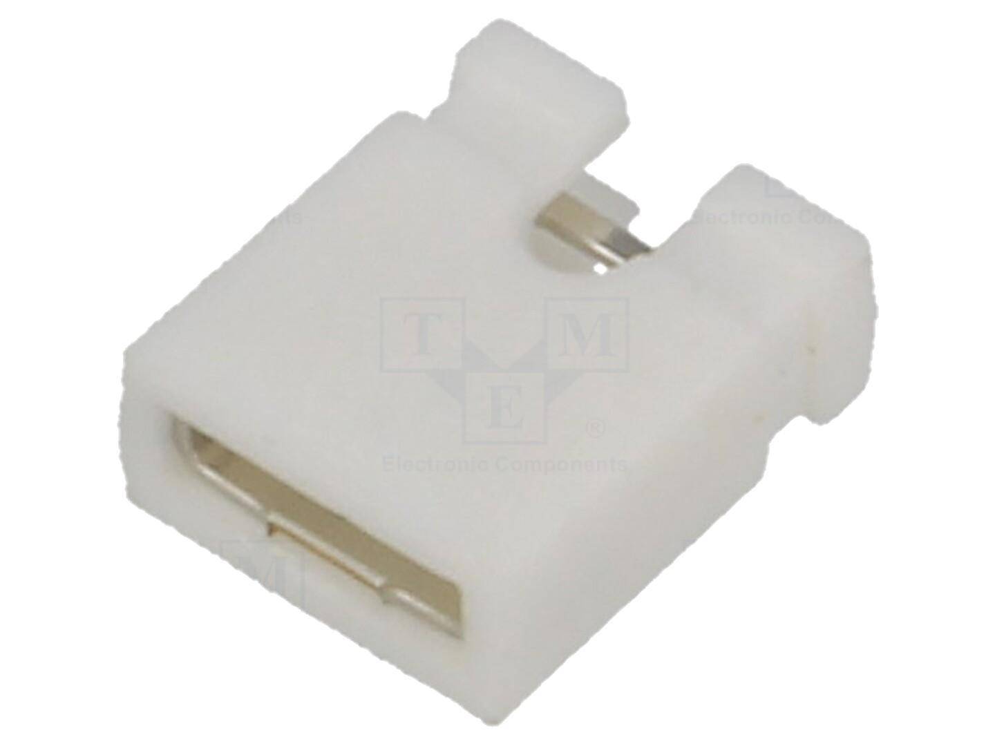 Jumper, kurze Ausführung, geöffnet, RM 2,54mm, weiß