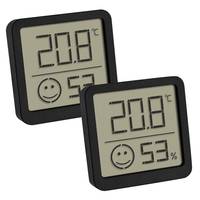 TFA-Dostmann 30.5053.01.02, Elektronisches Umgebungsthermometer, Indoor, Digital, Schwarz, Kunststoff, Quadratisch