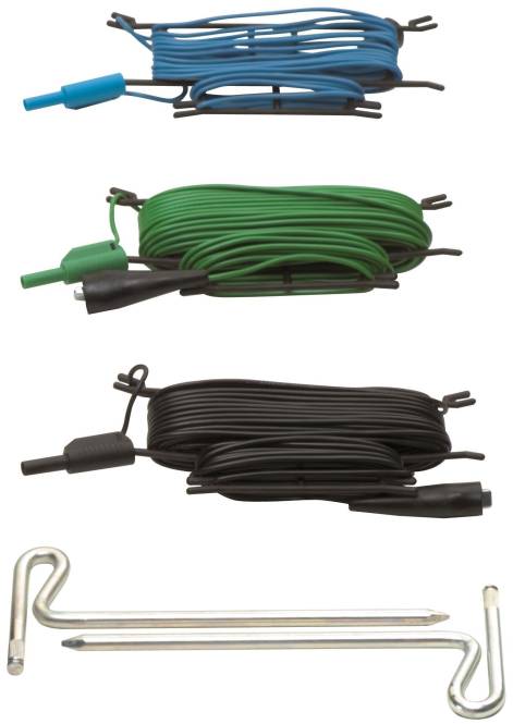 BENNING Erdungsset zum IT120 044113 2 Erdspiesse + 3 Prüfleitungen Install.Baumaterial Werkzeug