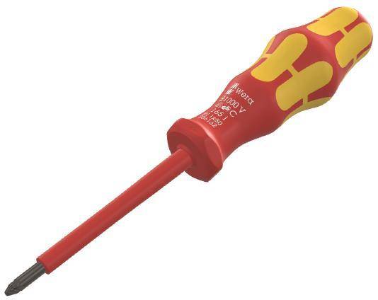 Wera Schraubendreher PZ 1x80mm Gr.1 165I VDE Lasertip 05006162001 Install.Baumaterial Werkzeug