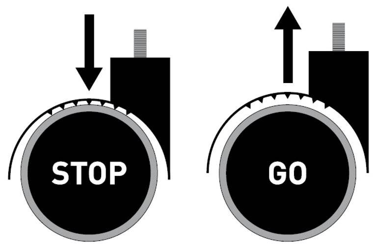 Sitz Stop Rollen für alle Bimos Modelle