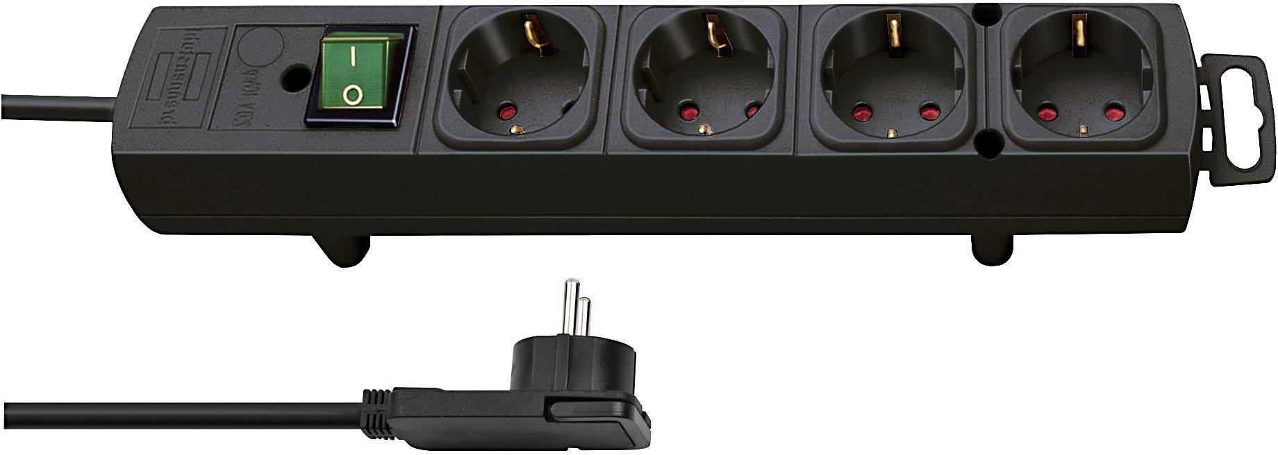 Brennenstuhl Steckdosenl. Comfort-Line 4x 2m Flachst. sw Multimedia-Technik Steckdosenleisten