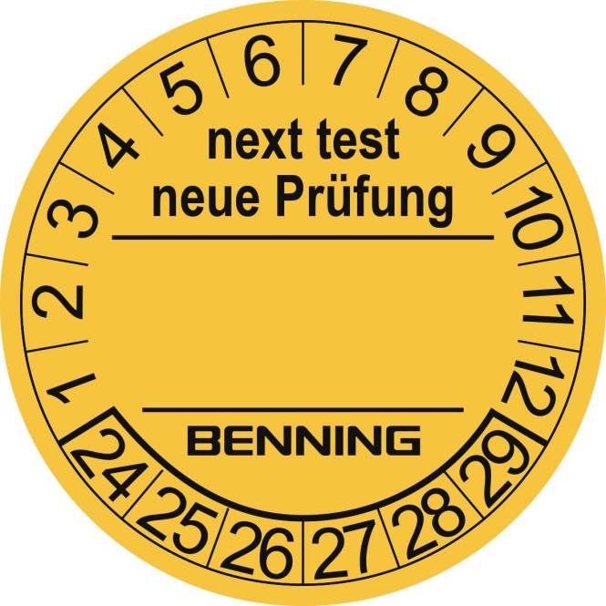 BENNI Prüfplaketten Neue Prüfung 1VE = 300Stk. 756212 Install.Baumaterial Befestigungsmaterial