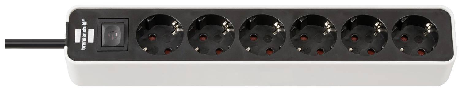 Brennenstuhl Steckdosenleiste Ecolor 6x weiß/schwarz Multimedia-Technik Steckdosenleisten
