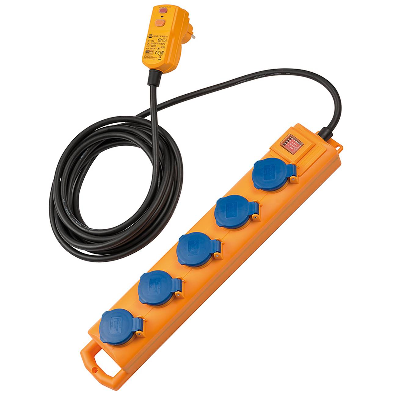 Brennenstuhl Steckdosenl. Super-Solid SL544 5-x 5m FI IP54 Multimedia-Technik Steckdosenleisten