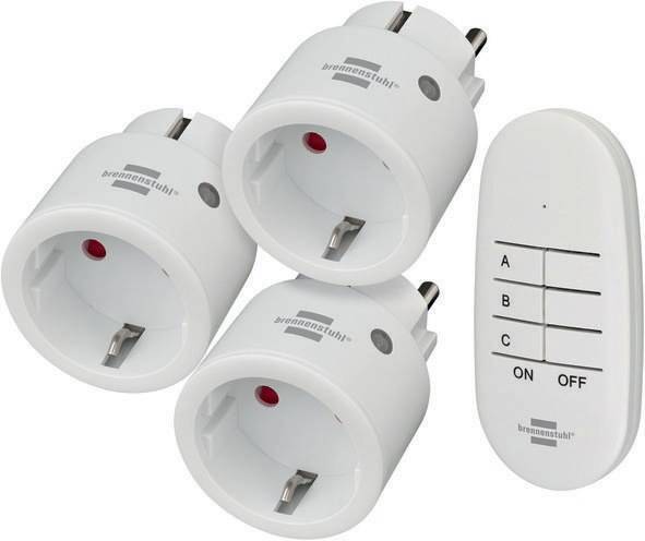 Brennenstuhl Funkschaltset MINI 4-teilig 2300W Multimedia-Technik Funksteckdosen