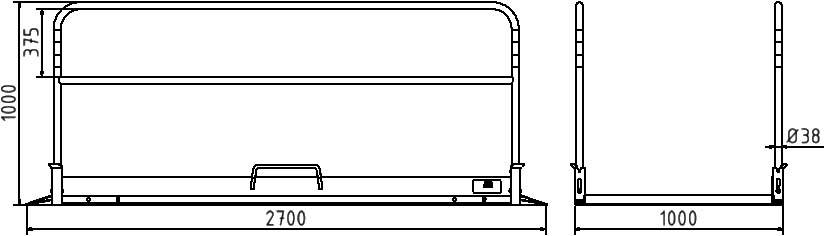 Schake 20282 Grabenbrücke aus Aluminium Aufnahme von 174 Schilder Länge: ca. 2,80 m