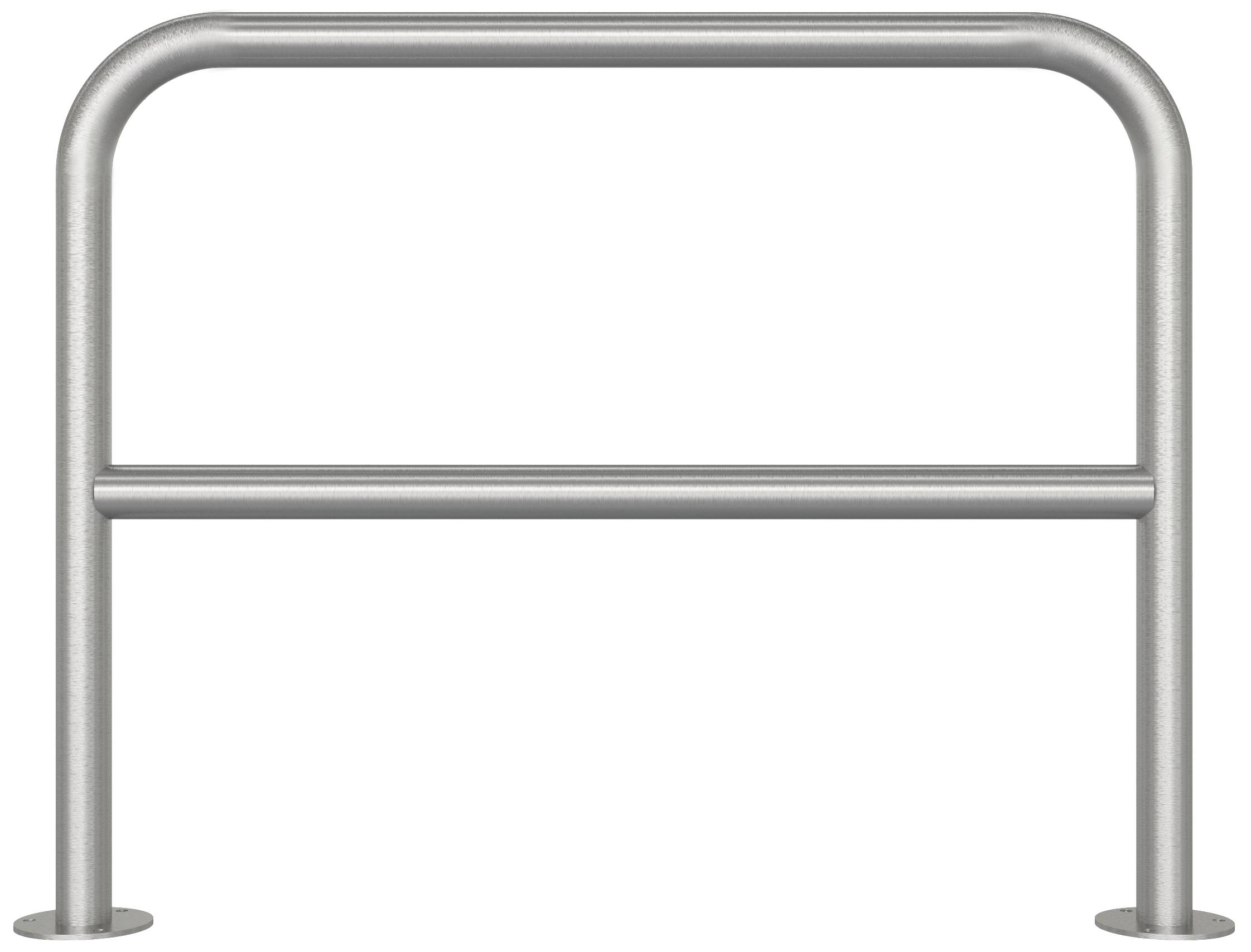 Schake 449_22P Edelstahlbügel Ø 48 mm für Dübelbefestigung mit Querholm Gesamtbreite 1000 mm