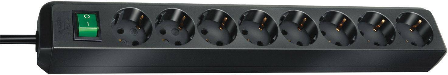 Brennenstuhl Steckdosenleiste ECO-Line 8x 3m schwarz Multimedia-Technik Steckdosenleisten